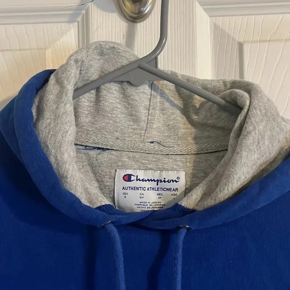 Champion Hoodie Sweatshirt, Blue - Size Small - Picture 4 of 6